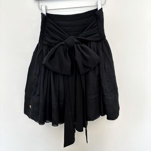 Tart tie-back black silk skirt - 2